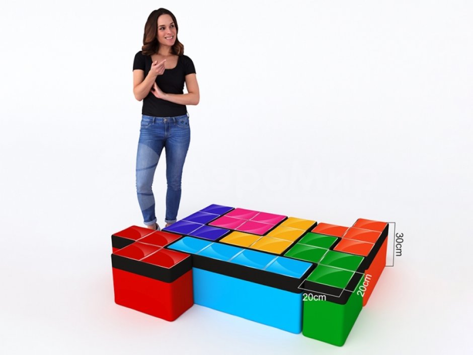 Тетрис — набор мягких игровых модулей для игр, творчества и развития