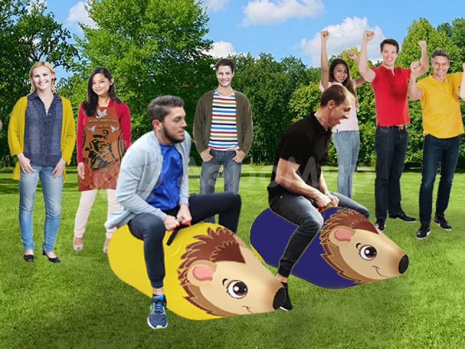 Надувная торпеда Скачки на ёжике — реквизит для эстафет, соревнований и веселых стартов