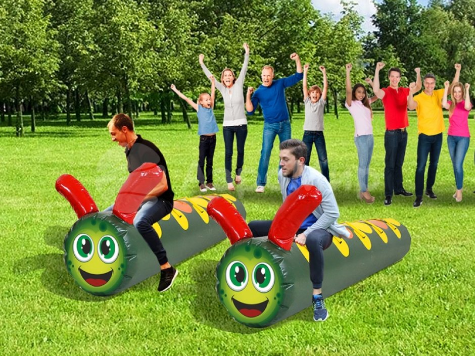 Надувная Торпеда-Гусеница — для веселых стартов, шуточных забегов и эстафет