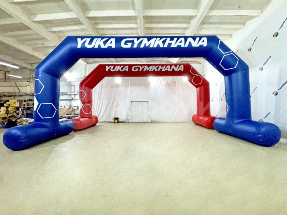 Герметичная надувная арка на опорах