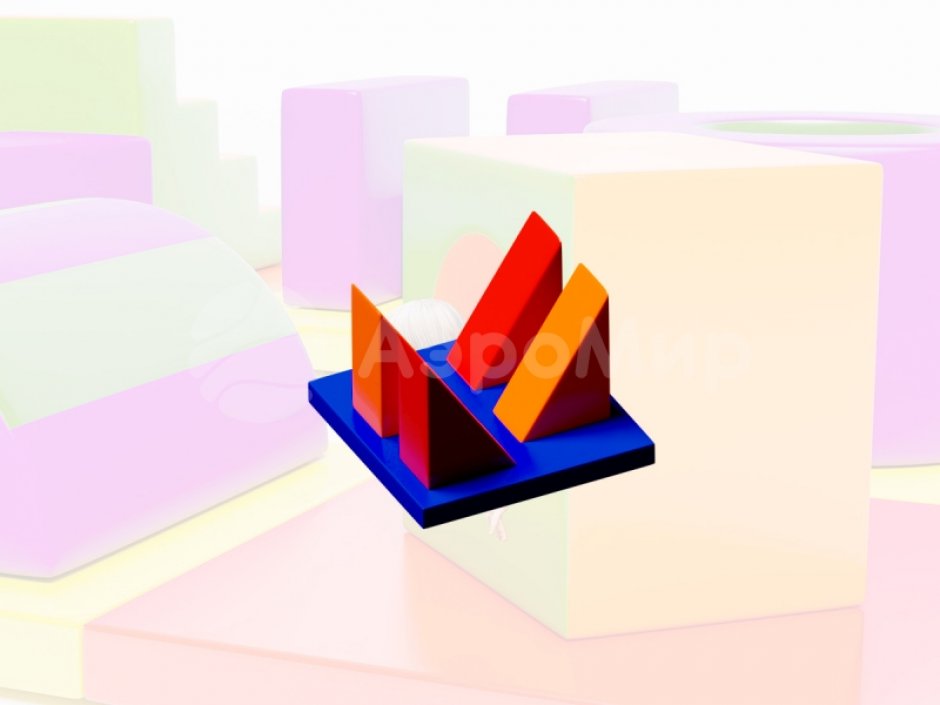 Мягкий игровой модуль Треугольники - элемент мягкой полосы