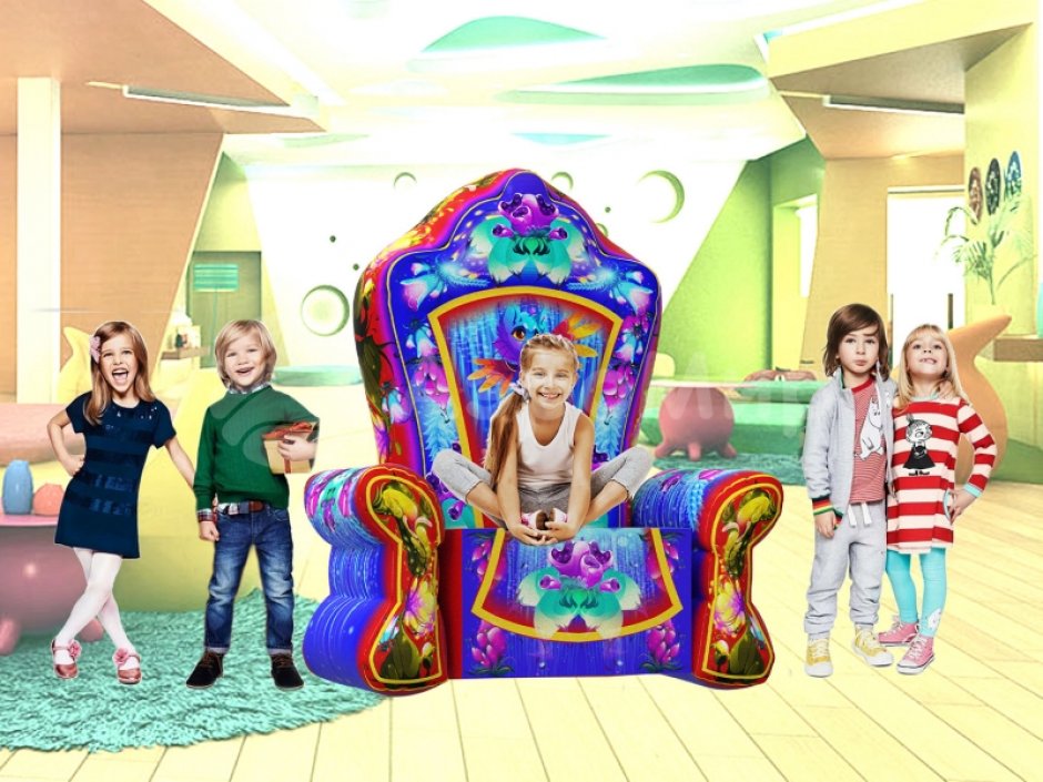 Надувной трон, праздничное кресло