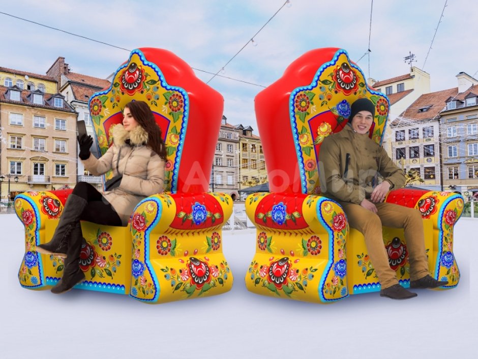Надувной трон, праздничное кресло