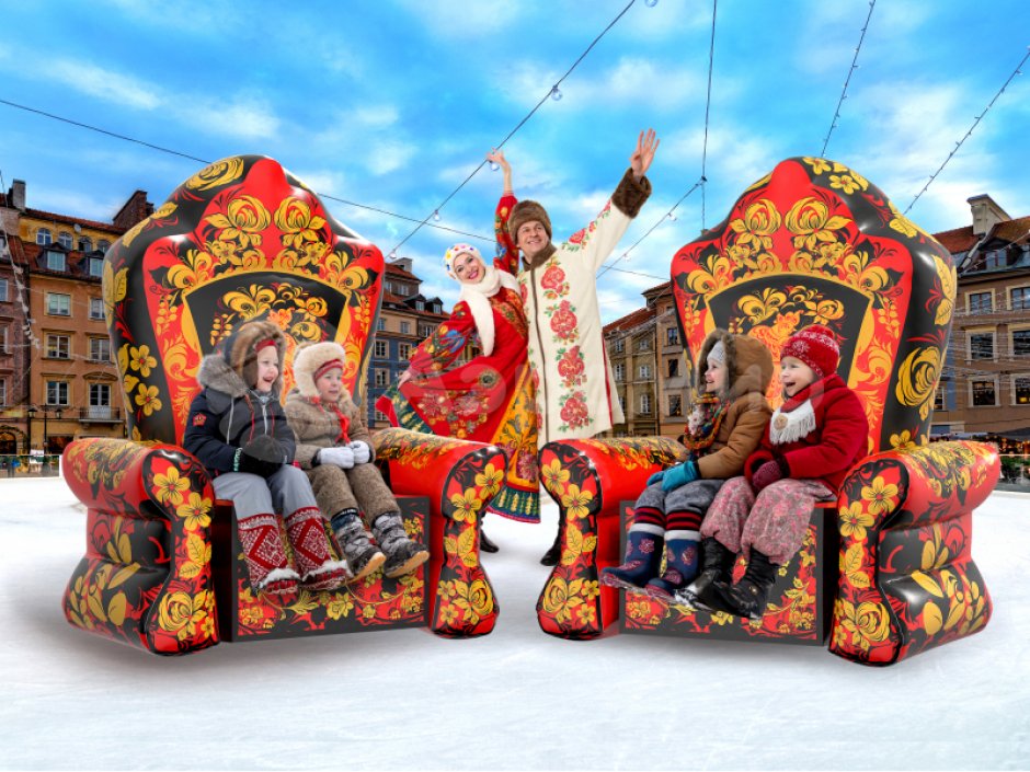 Надувной трон, праздничное кресло