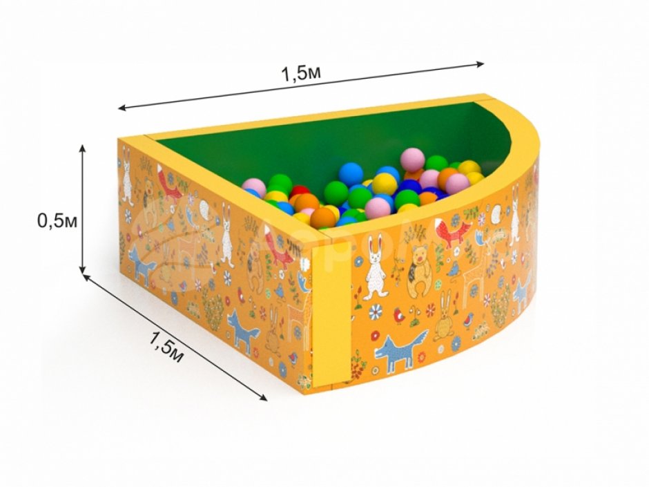 Сухой бассейн угловой