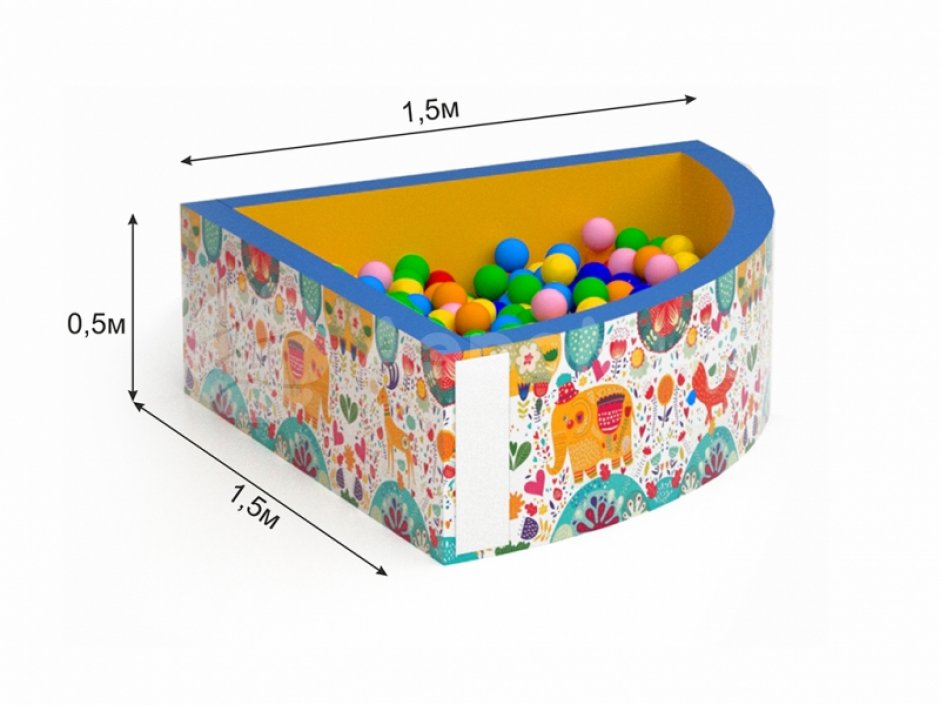 Сухой бассейн угловой