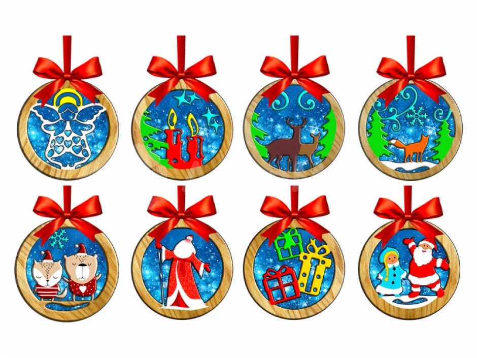 Подвесные новогодние игрушки для улицы