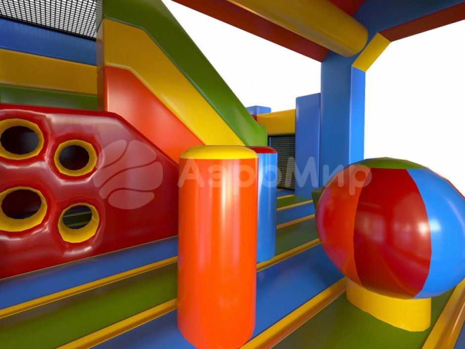 Надувной батут вечеринка — коммерческий надувной батут с крышей на ~25 м²