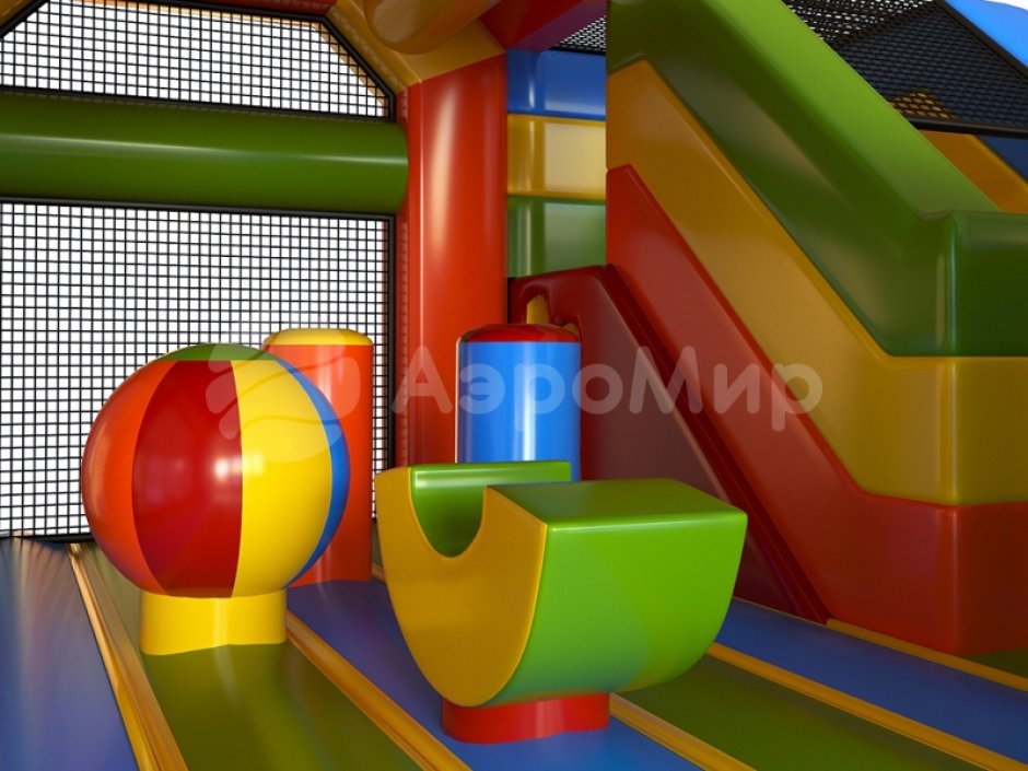 Надувной батут вечеринка — коммерческий надувной батут с крышей на ~25 м²