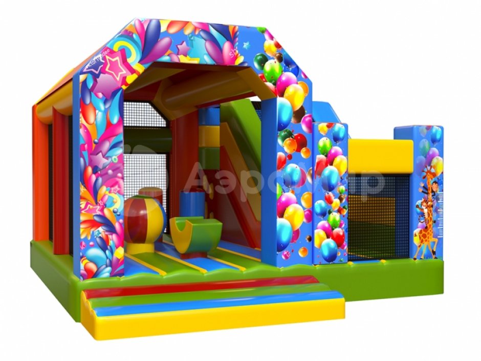 Надувной батут вечеринка — коммерческий надувной батут с крышей на ~25 м²