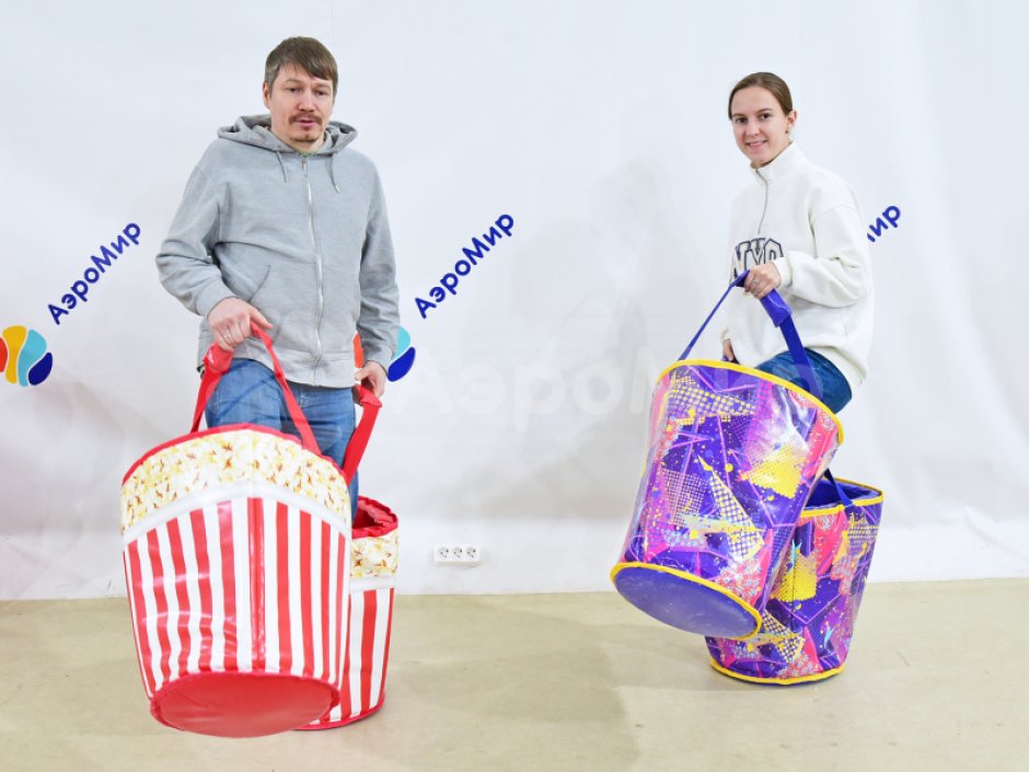 Командный игровой реквизит Забег в ведрах — для шуточных забегов, веселых стартов