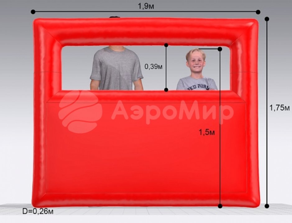 Надувная тактическая фигура Окно малое (Windows W-mini) для игры в пейнтбол, нёрф, лазертаг и арчеритаг
