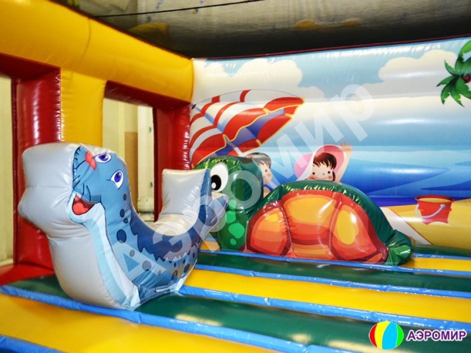 Надувной игровой центр Водный мир — из двух комнат с наполнением «под ключ» на 20 м²