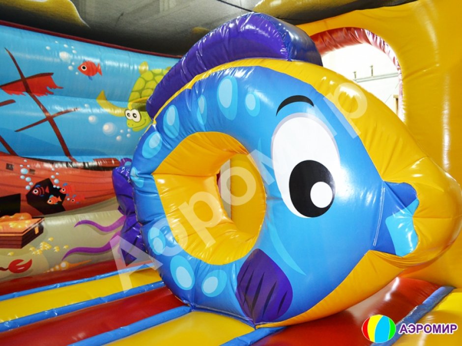 Надувной игровой центр Водный мир — из двух комнат с наполнением «под ключ» на 20 м²