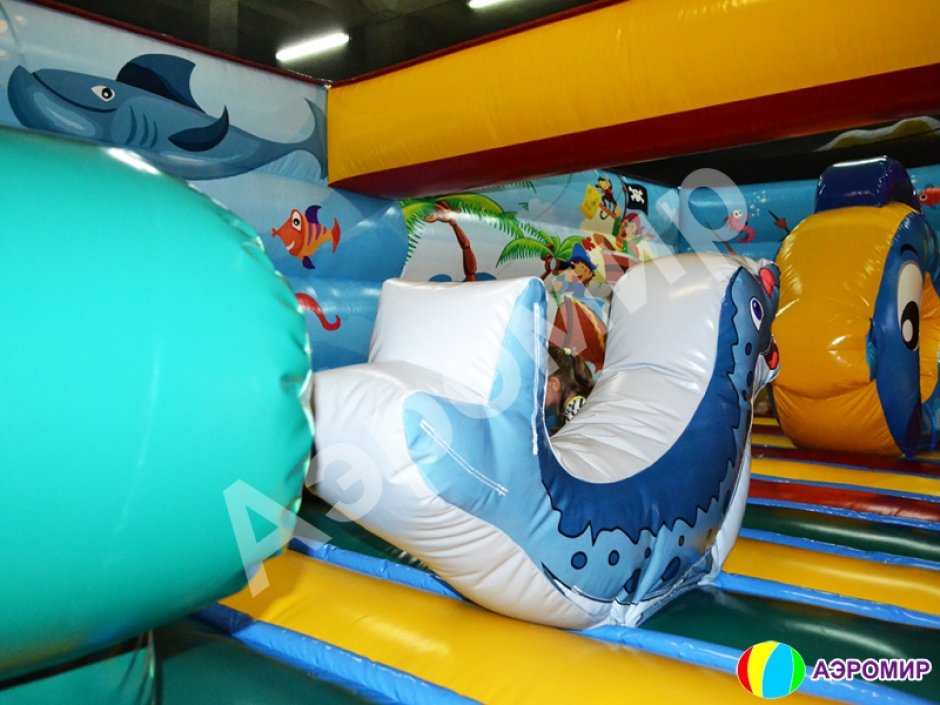 Надувной игровой центр Водный мир — из двух комнат с наполнением «под ключ» на 20 м²