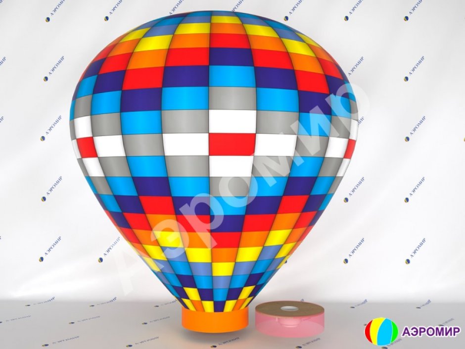 Воздушный рекламный шар на опоре