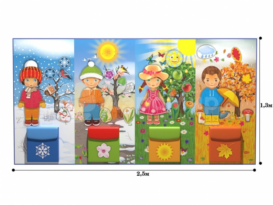 Мягкие модули «Времена года» для обучения и дидактики