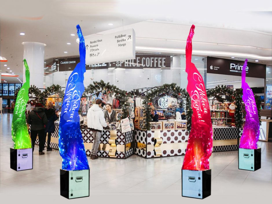 Имитация пламени на выставки или ярмарки