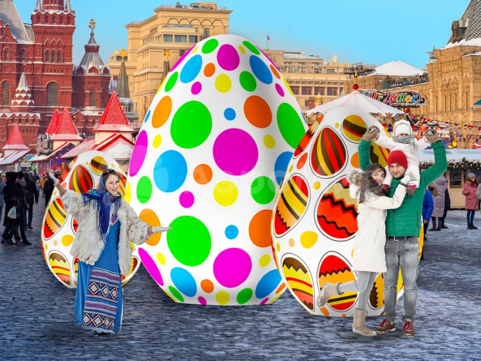 Большой надувной шар по форме яйца для рекламы, выставки, ярмарки