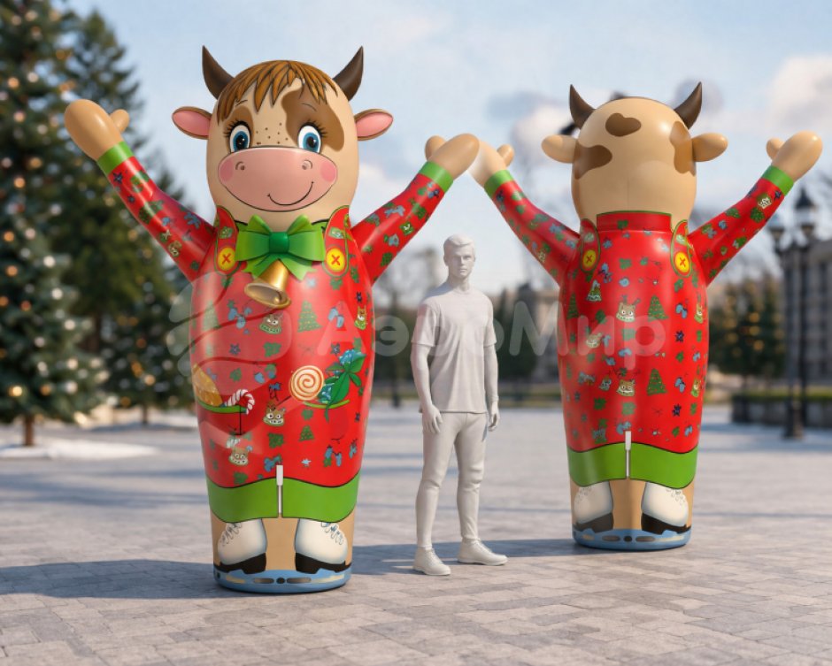 Зазывала Бычек рекламная фигура