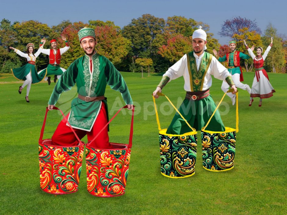 Командный игровой реквизит Забег в ведрах — для шуточных забегов, веселых стартов