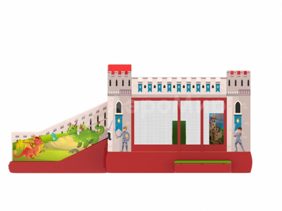 Надувной батут Замок мини — маленький для дома и бизнеса на 9 м²