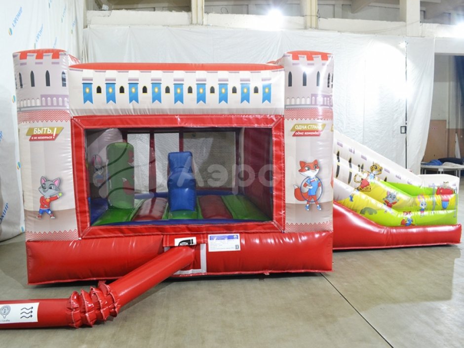 Надувной батут Замок мини — маленький для дома и бизнеса на 9 м²