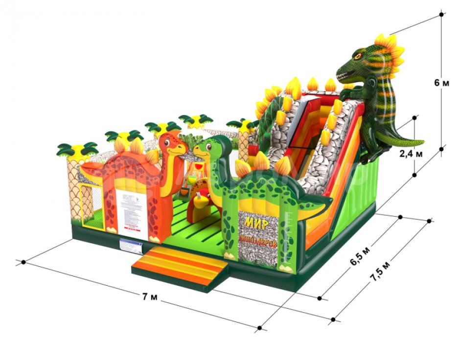 Надувной батут Затерянный мир — авторский коммерческий надувной батут на 40 м²