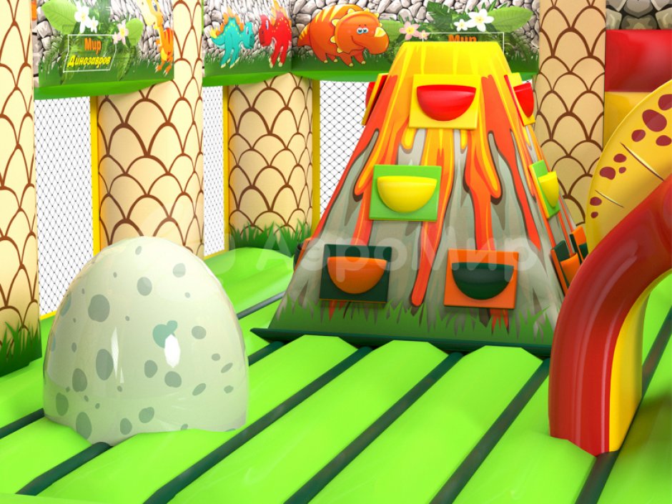 Надувной батут Затерянный мир — авторский коммерческий надувной батут на 40 м²