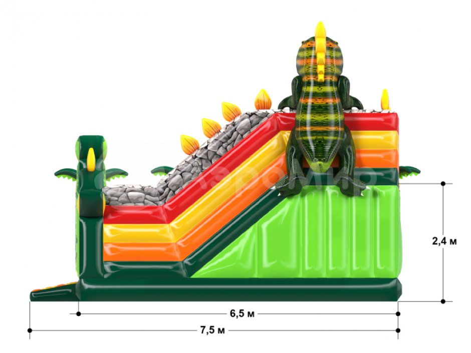 Надувной батут Затерянный мир — авторский коммерческий надувной батут на 40 м²