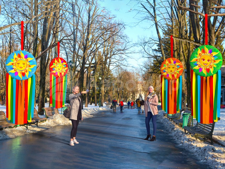 Солнышко с лентами — на Масленицу, Ярмарку или Выставку