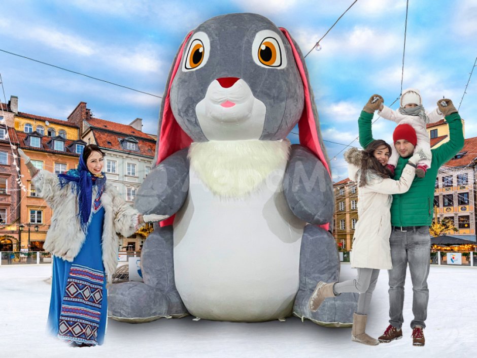 Кролик — надувная фигура для декораций и фотозон