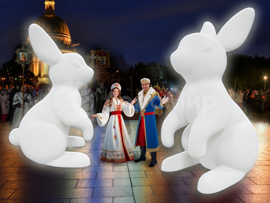 Заяц — надувная фигура для декораций и фотозон
