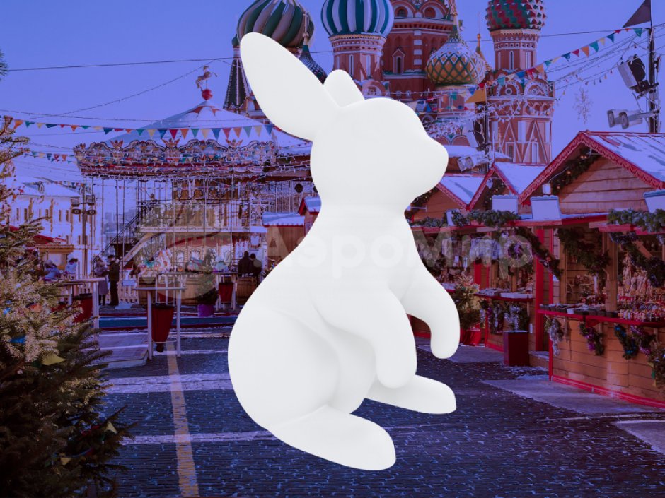 Заяц — надувная фигура для декораций и фотозон