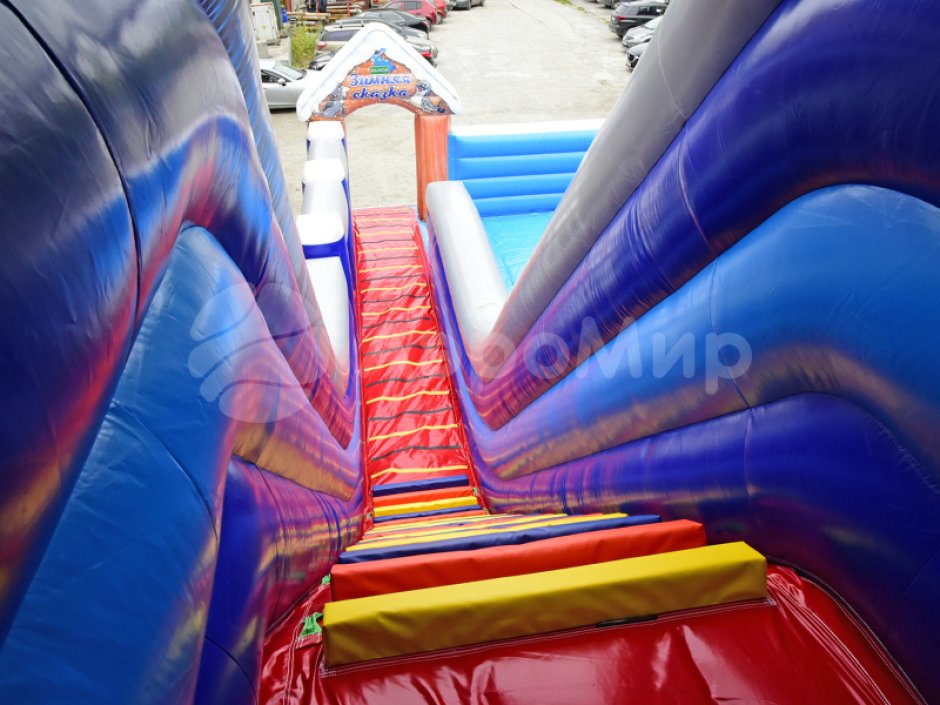 Надувная горка БС-102 «Зимняя сказка»