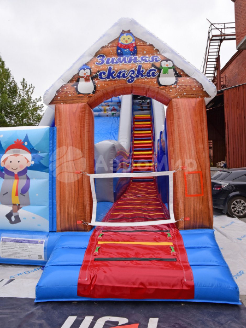 Надувная горка БС-102 «Зимняя сказка»
