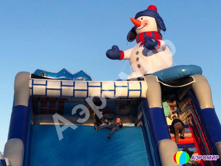 Надувная горка БС-102 «Зимняя сказка»