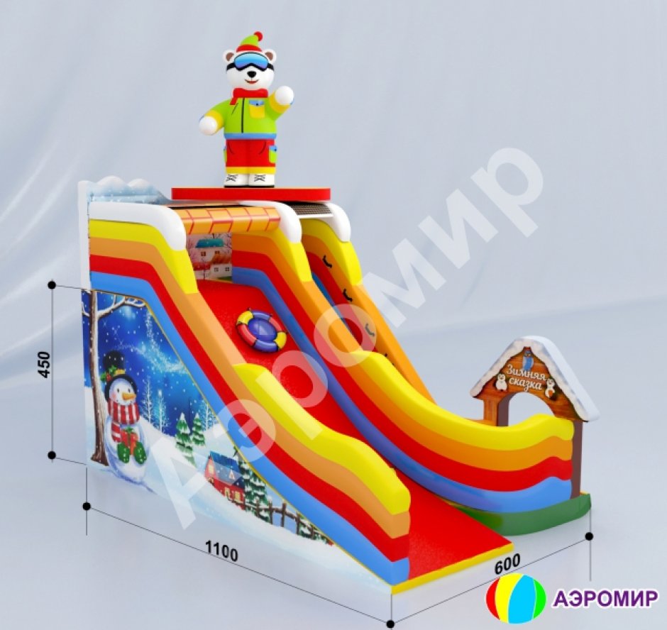 Надувная горка Сказка для тюбинга