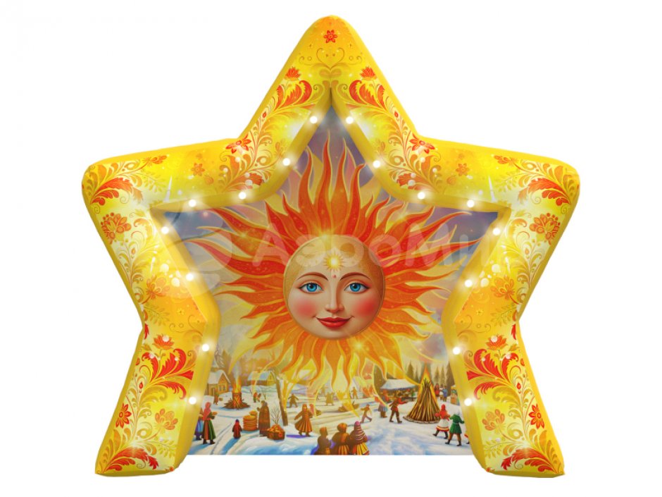 Фотозона звезда — надувная фотозона для праздника, оформление и декор