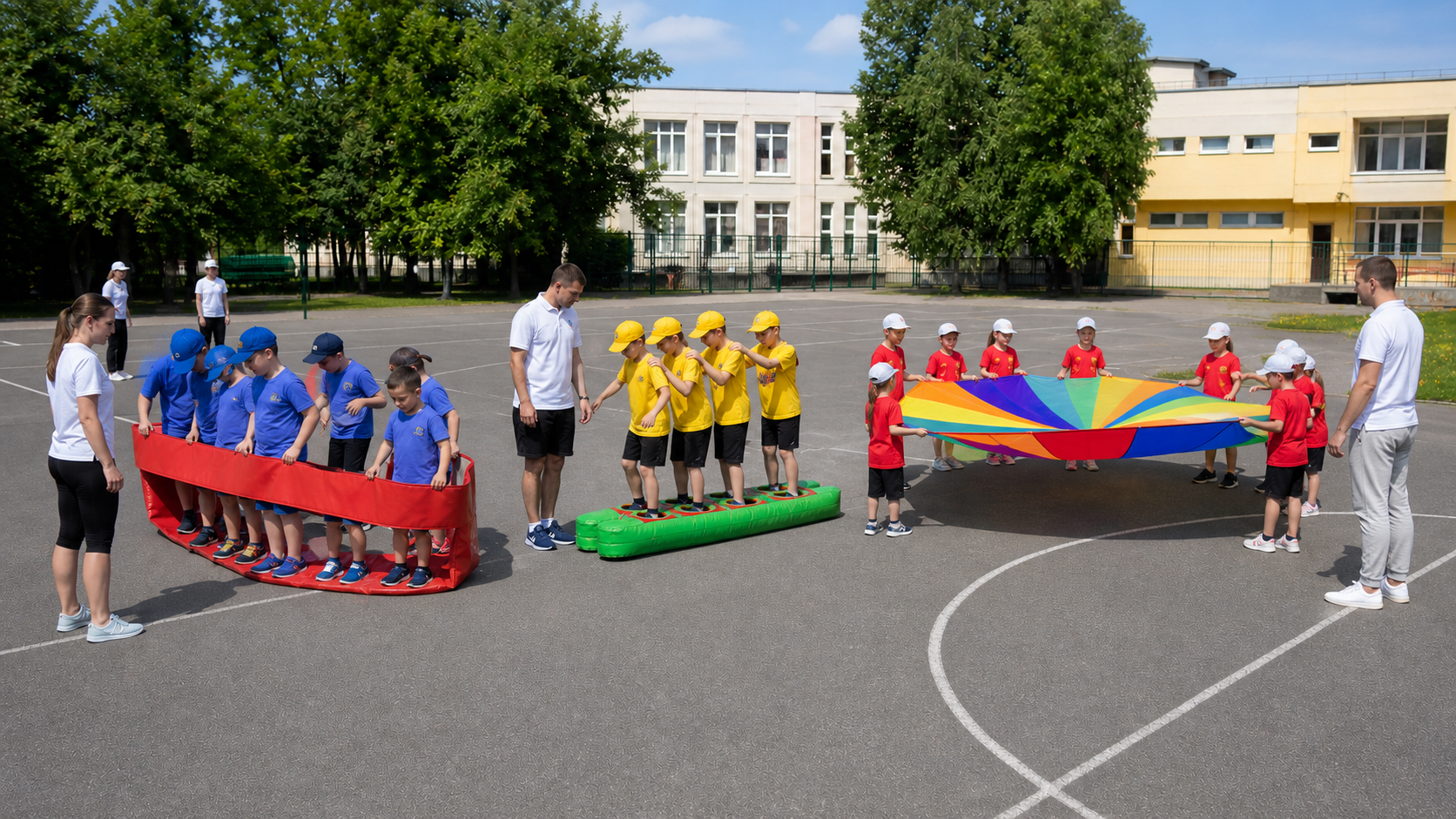 Командные игры для детей с общими заданиями и разными ролями