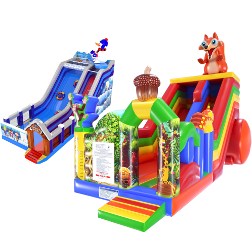 Надувные горки-батуты