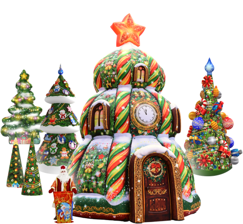 Надувные Ёлки большие для улицы светящиеся