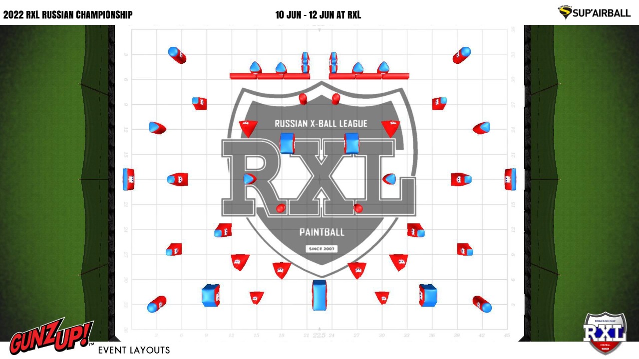 Пример расстановки фигур на поле лига RXL
