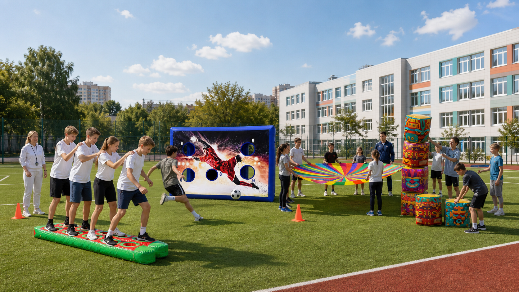 Спортивные мероприятия в школе с игровым оборудованием АэроМир
