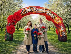 Арка «Круглая с цветами»