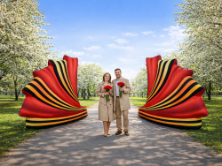 Веерная арка на 9 мая