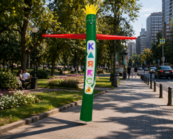 Аэромен на одной ноге — простой