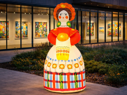 Барыня, дымковская игрушка