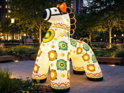 Конь, дымковская игрушка