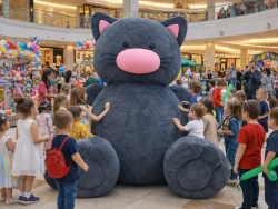 Надувной кот